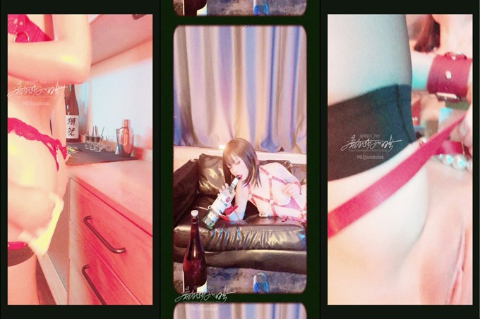 【超美高端罕见露脸露点】极品Cos爆机少女【喵小吉】新作《小吉的微醺时刻》黑丝迷情 美乳粉穴